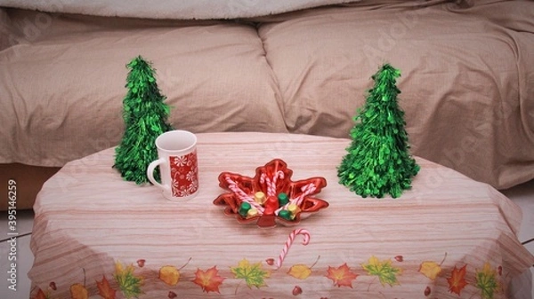 Fototapeta Christmas candy decorations