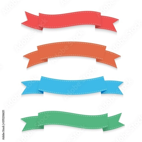 Fototapeta Vector set of ribbon banner.