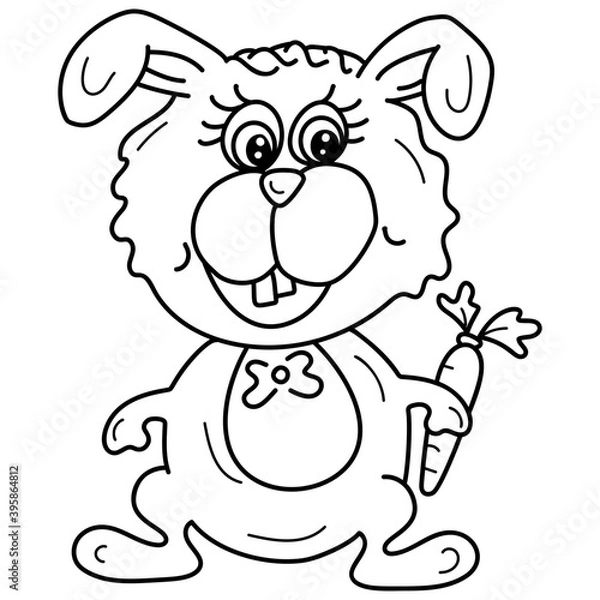 Fototapeta Rabbit Cartoon Drawing  