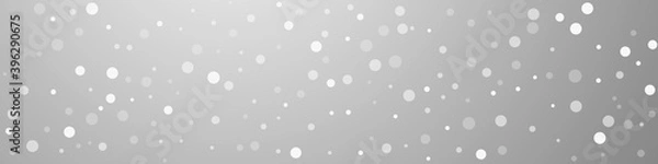 Fototapeta White dots Christmas background. Subtle flying sno