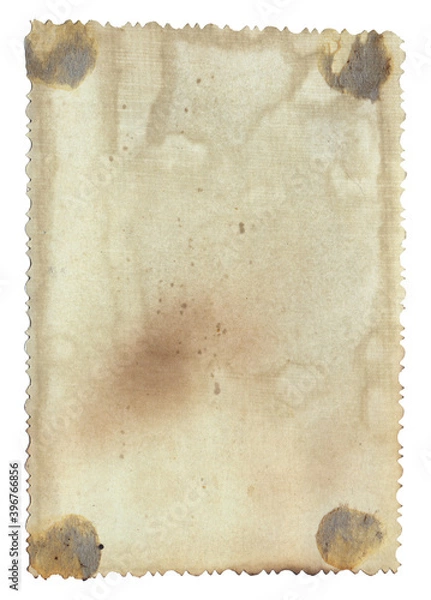 Fototapeta Old vintage texture retro paper with stains and scratches background isolated