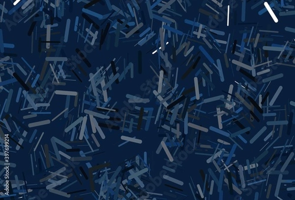 Fototapeta Dark blue vector pattern with narrow lines.