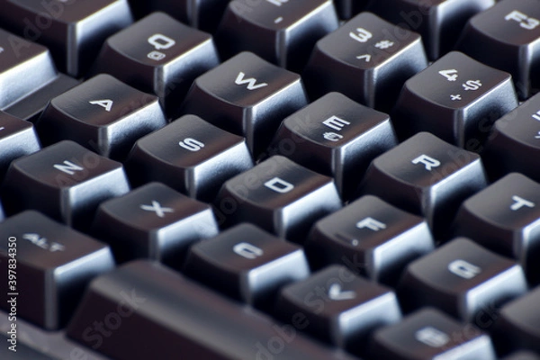 Fototapeta close up of computer keyboard