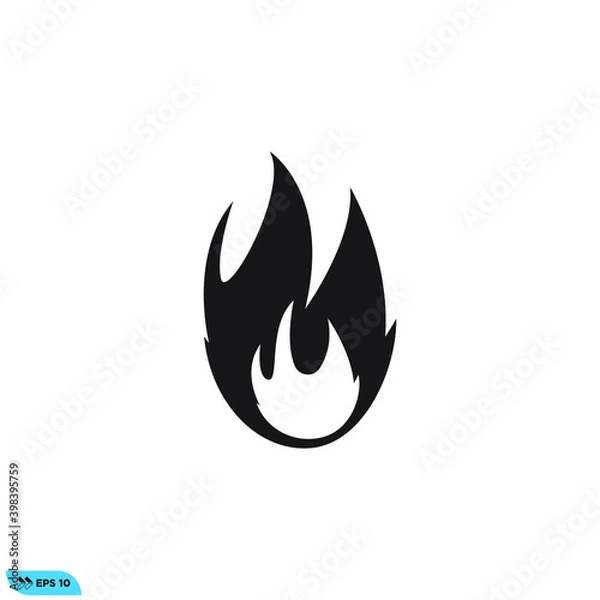 Fototapeta Icon vector graphic of fire, good for template