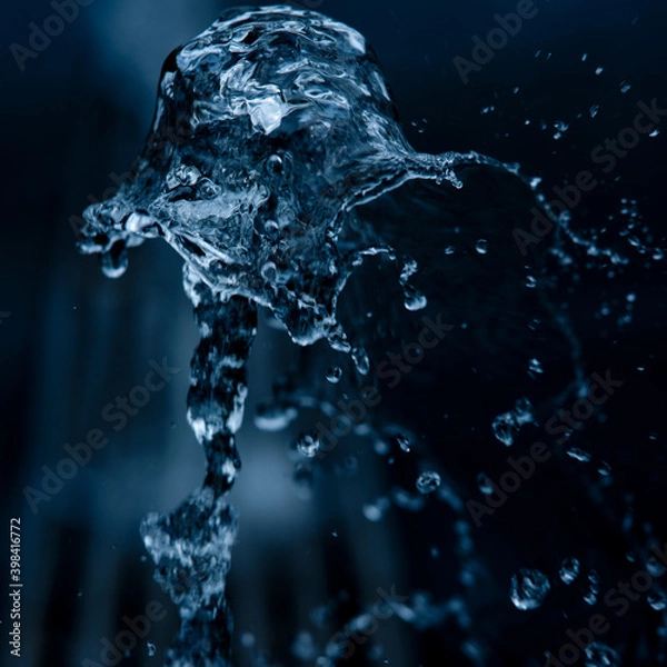 Fototapeta 

running water splashing geyser fountain square medium format aqua 