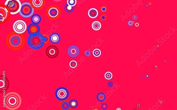 Fototapeta Light Blue, Red vector template with circles.