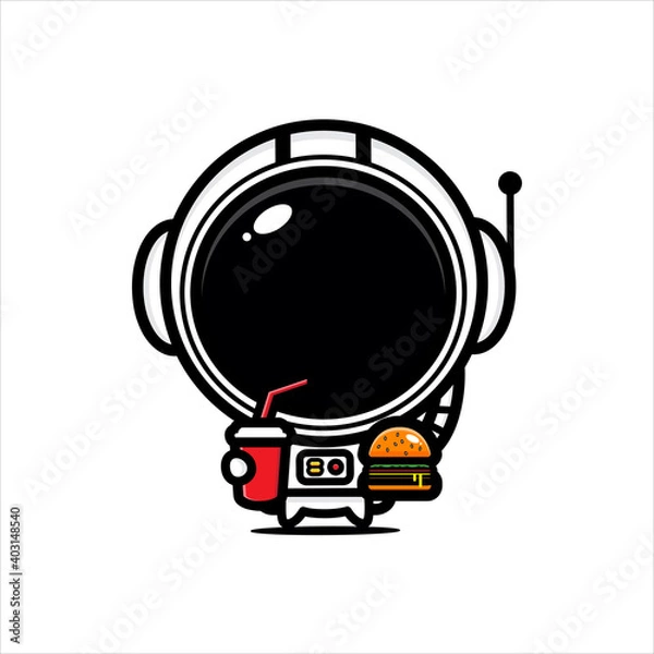 Fototapeta cool astronaut character design