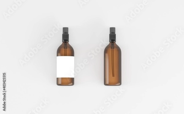 Fototapeta Dropper Bottle Mockup 3D Illustration - Two Bottles