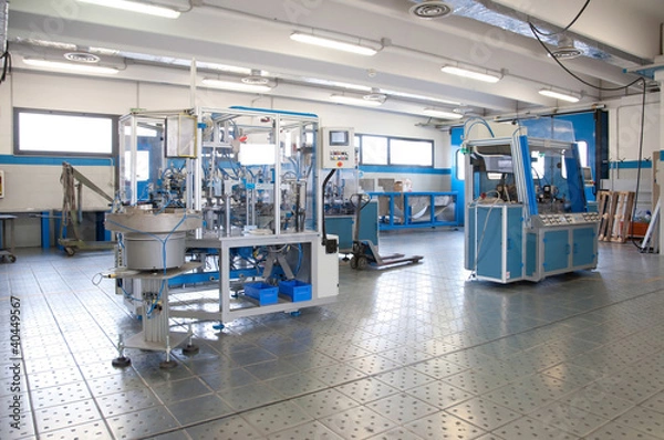 Fototapeta Factory - Building line e machine for automation