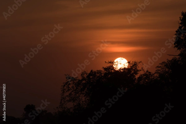 Fototapeta カンボジアの夕焼け