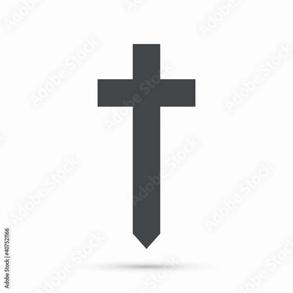 Fototapeta Religion cross icon vector illustration