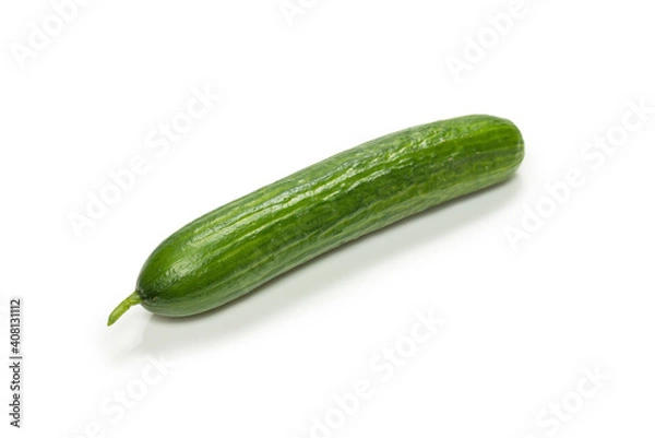 Fototapeta Cucumber isolated on white background.