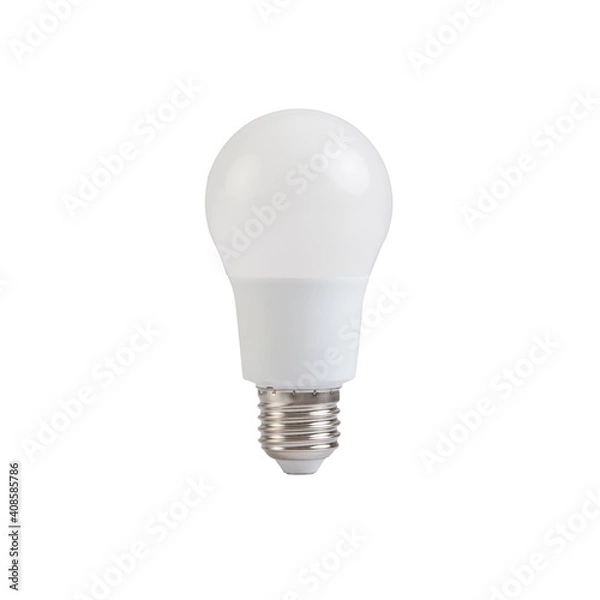 Fototapeta LED light bulb isolated on white