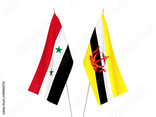 Obraz Brunei and Syria flags