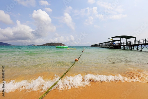 Fototapeta Natural scenery of Sanya Bay, Sanya City, Hainan Province, China