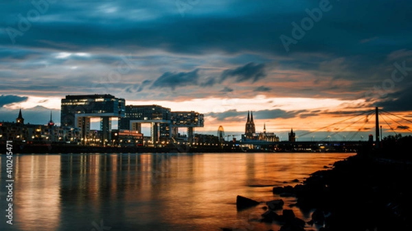 Fototapeta Köln / Rhein / Kranhäuser / Dom