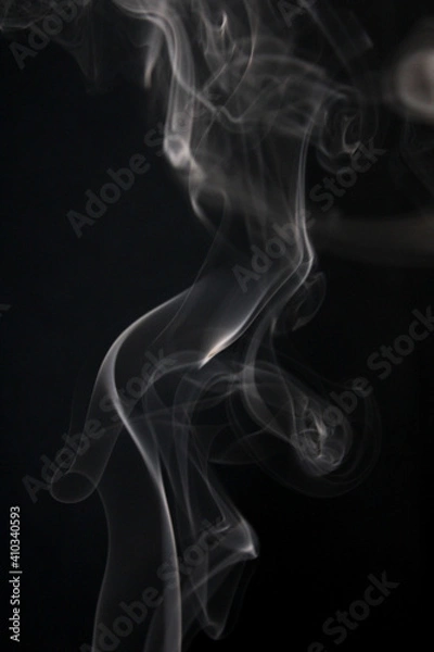 Fototapeta smoke on black background