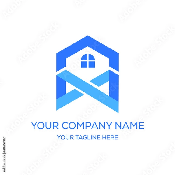 Fototapeta  Infinity home logo design vector template