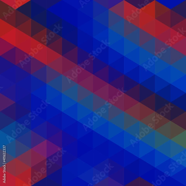 Fototapeta Blue-Violet-Pink modern geometry triangle vector pattern