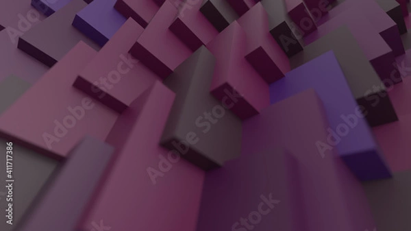 Fototapeta 3d Abstract Business Pattern Minimal Background Wallpaper of Squares in Brown and Purple–Violet Colors