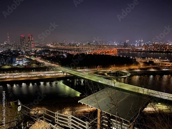 Fototapeta bridge over the river