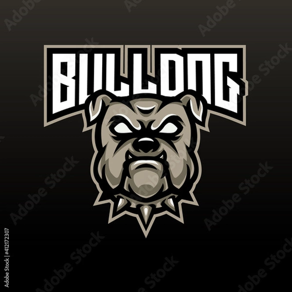 Fototapeta bulldog mascot logo design