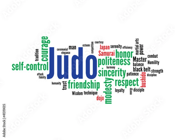 Obraz WEB ART DESIGN TAG CLOUD JUDO MARTIAL ARTS  002