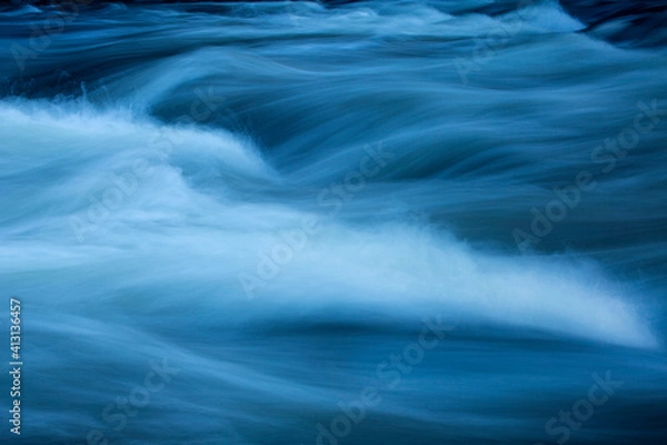 Obraz Closeup of whitewater rapids in the Farmington River, Simsbury, Connecticut.