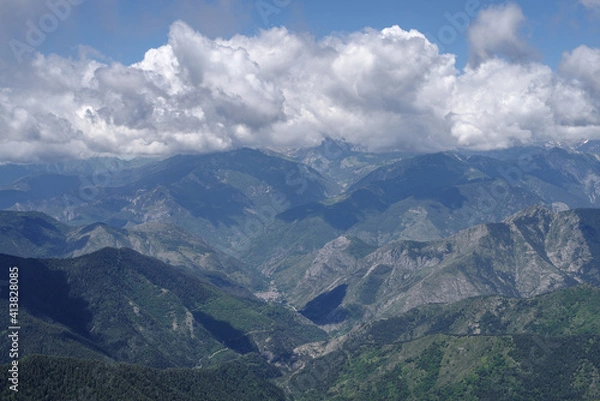 Fototapeta Maritime Alps, French-Italian border