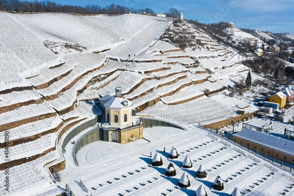 Fototapeta Wackerbarth Schloss Belvedere Park Jacobstein Niederlößnitz Radebeul Sachsen Radebeul Schloss Wackerbarth Winter Kalt Sachsen Deutschland Europa