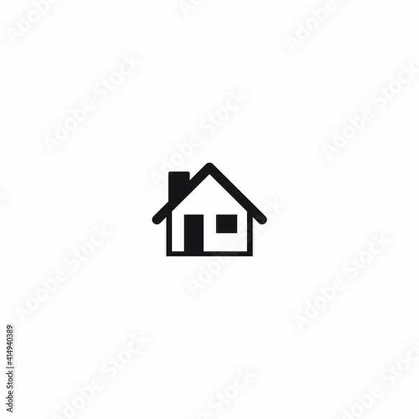 Fototapeta Home icon vector, house icon.  Home symbol vector sign isolated on white background.