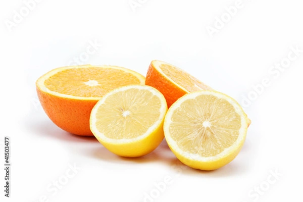 Fototapeta citrus fruits isolated on a white background.