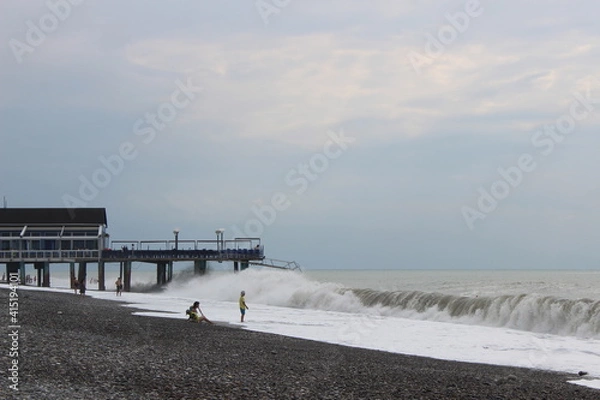 Fototapeta pier on the beach