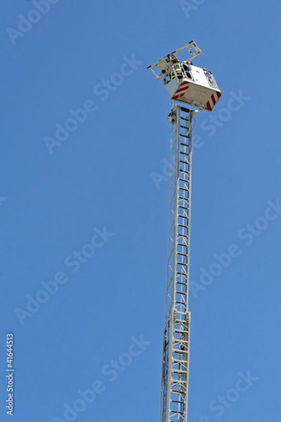 Fototapeta fire ladder during a rescue mission