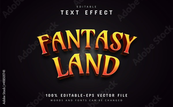 Fototapeta Fantasy land text effects