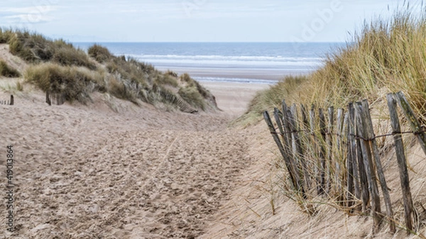 Fototapeta Formby beach thoroughfare