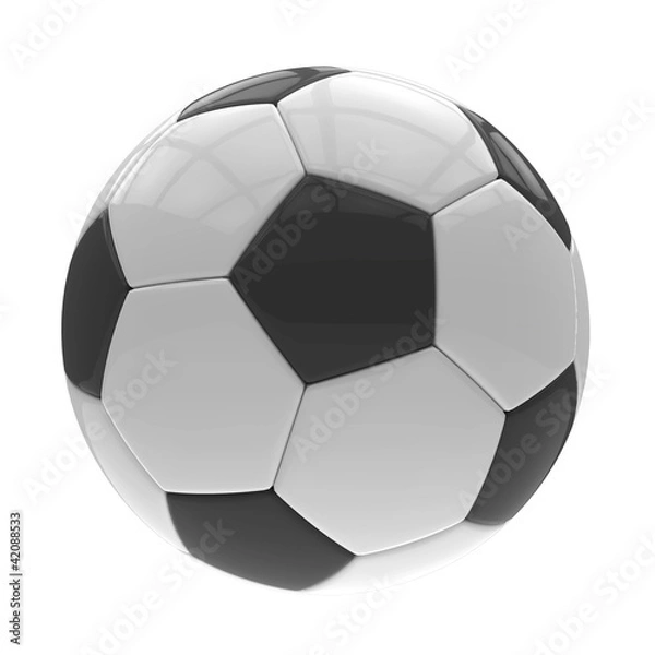 Obraz Soccer ball isolated on white background with clipping path.