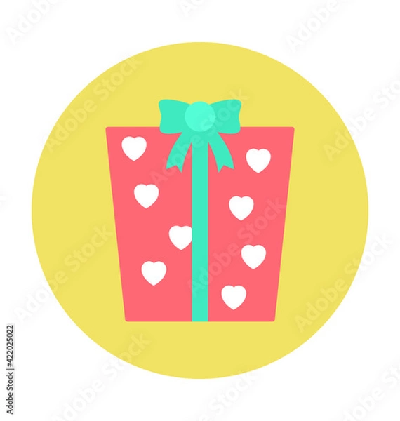 Fototapeta Gift Box Colored Vector Icon