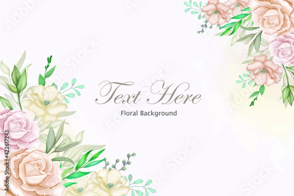 Fototapeta Elegant floral background with beautiful flower