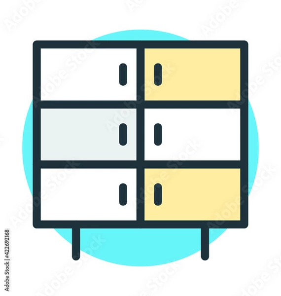 Fototapeta Cupboard Vector Icon