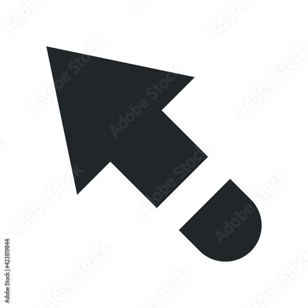 Fototapeta Up left arrow icon