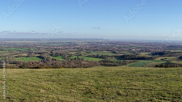 Fototapeta Countryside around Folkington in East Sussex