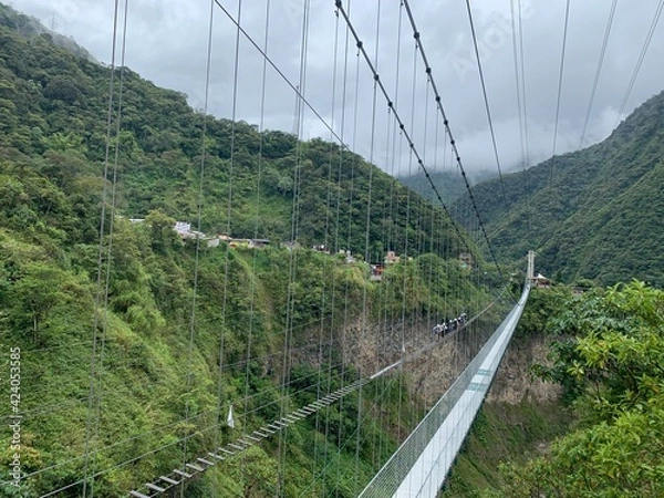 Fototapeta cable railway bridge