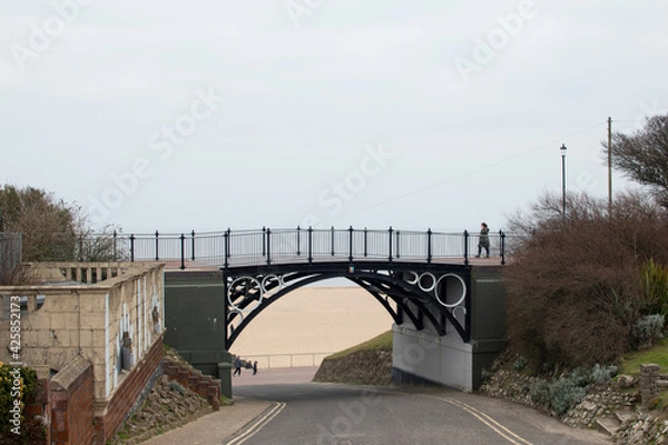 Fototapeta Ravine bridge at Gorleston-on-sea in Norfolk, UK.