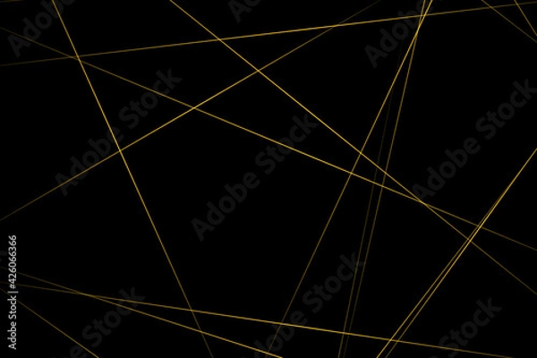 Fototapeta Abstract black with gold lines, triangles background modern design. Vector illustration EPS 10.