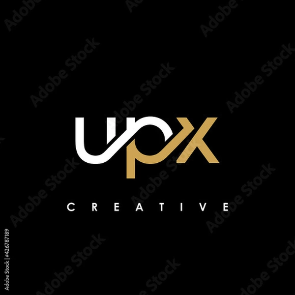 Fototapeta UPX Letter Initial Logo Design Template Vector Illustration