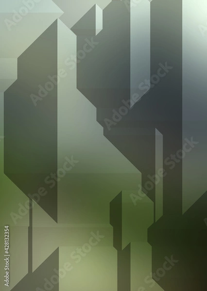 Fototapeta Polygonal background. Colorful wallpaper with geometric design. Digital 3d illustration.