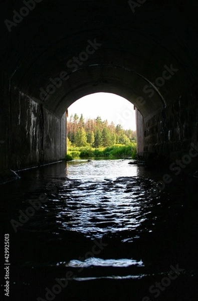 Fototapeta old bridge over the river