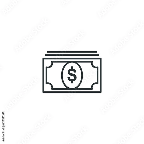 Fototapeta money icon vector illustration logo template