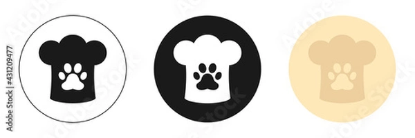 Fototapeta Restaurant for animals. Set of web icons. Vector illustration.